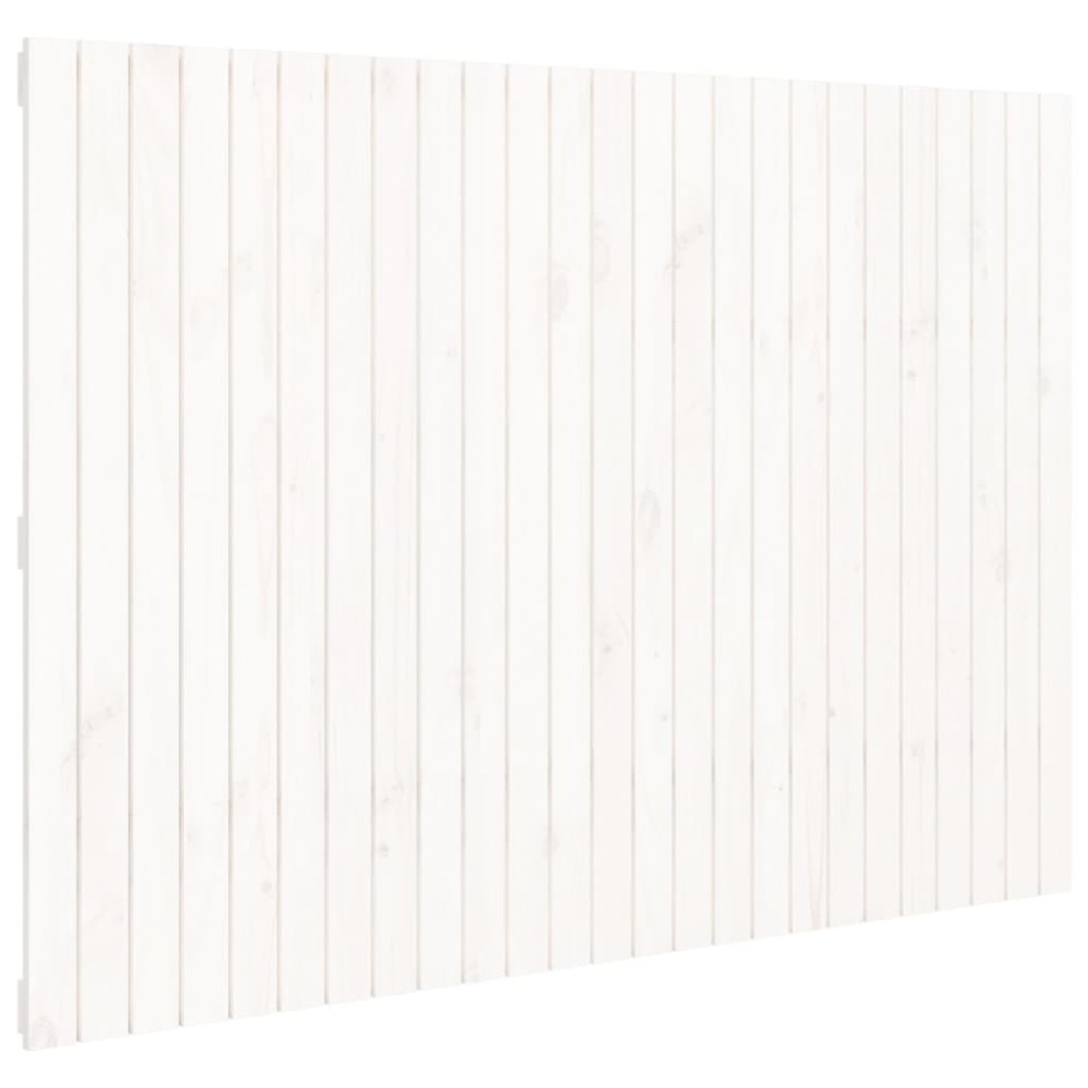 vidaXL Tăblie de pat pentru perete, alb, 159,5x3x110 cm lemn masiv pin