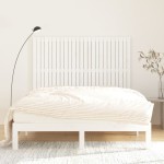 vidaXL Tăblie de pat pentru perete, alb, 159,5x3x110 cm lemn masiv pin