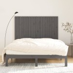 vidaXL Tăblie de pat pentru perete, gri, 159,5x3x110 cm lemn masiv pin