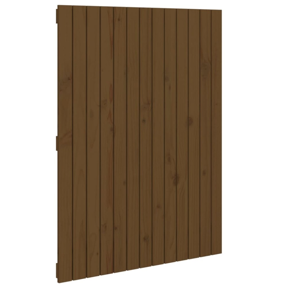 vidaXL Tăblie de pat pentru perete, maro miere, 82,5x3x110 cm lemn pin