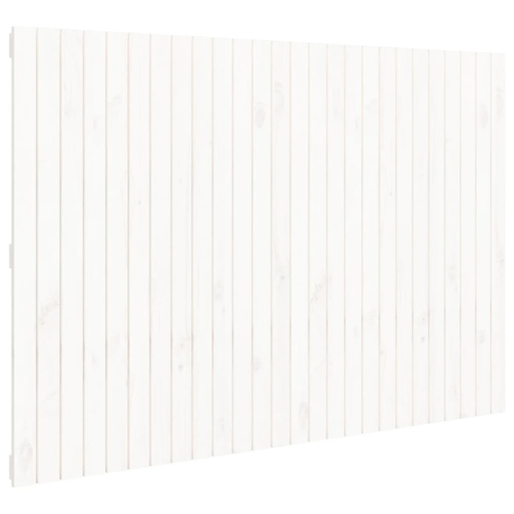 vidaXL Tăblie de pat pentru perete, alb, 166x3x110 cm, lemn masiv pin