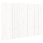 vidaXL Tăblie de pat pentru perete, alb, 166x3x110 cm, lemn masiv pin