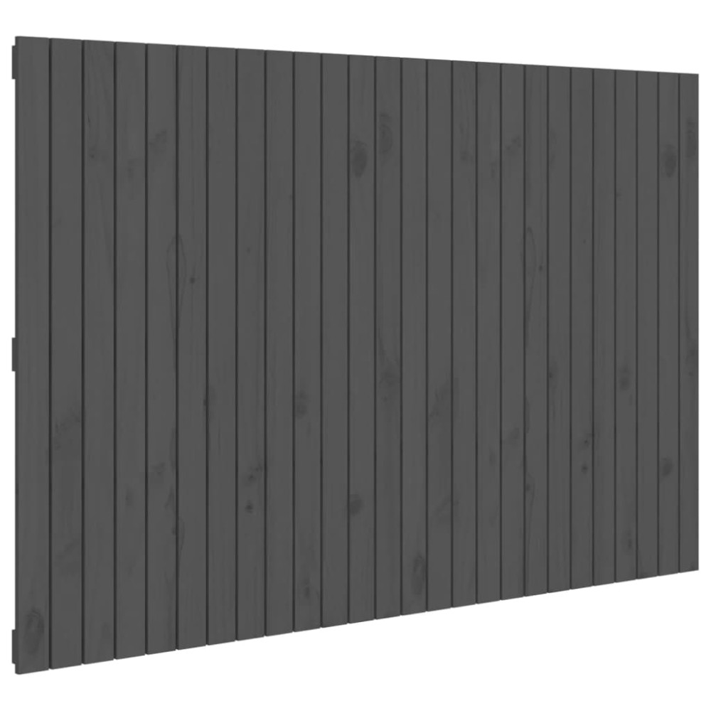 vidaXL Tăblie de pat pentru perete, gri, 166x3x110 cm, lemn masiv pin