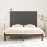 vidaXL Tăblie de pat pentru perete, gri, 166x3x110 cm, lemn masiv pin