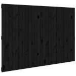vidaXL Tăblie de pat pentru perete, negru, 166x3x110 cm lemn masiv pin vidaXL Tăblie de pat pentru perete, negru, 166x3x110 cm lemn masiv pin