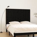 vidaXL Tăblie de pat pentru perete, negru, 166x3x110 cm lemn masiv pin vidaXL Tăblie de pat pentru perete, negru, 166x3x110 cm lemn masiv pin