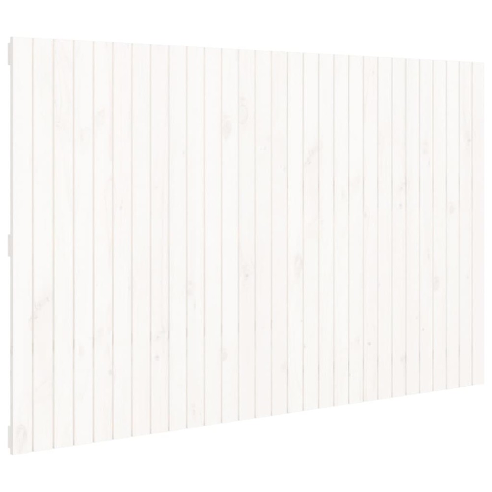 vidaXL Tăblie de pat pentru perete, alb, 185x3x110 cm, lemn masiv pin