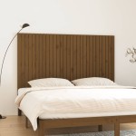 vidaXL Tăblie de pat pentru perete, maro miere, 185x3x110 cm, lemn pin