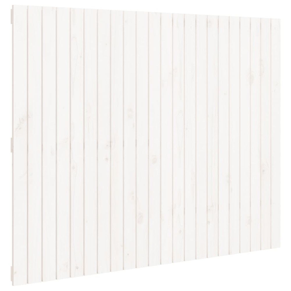 vidaXL Tăblie de pat pentru perete, alb, 140x3x110 cm, lemn masiv pin