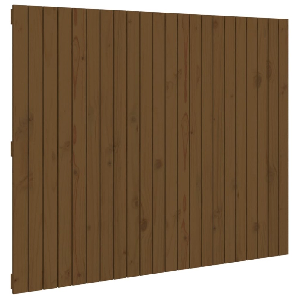 vidaXL Tăblie de pat pentru perete, maro miere, 140x3x110 cm, lemn pin
