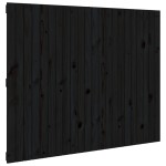 vidaXL Tăblie de pat pentru perete, negru, 140x3x110 cm lemn masiv pin vidaXL Tăblie de pat pentru perete, negru, 140x3x110 cm lemn masiv pin