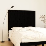 vidaXL Tăblie de pat pentru perete, negru, 140x3x110 cm lemn masiv pin vidaXL Tăblie de pat pentru perete, negru, 140x3x110 cm lemn masiv pin