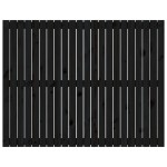 vidaXL Tăblie de pat pentru perete, negru, 140x3x110 cm lemn masiv pin vidaXL Tăblie de pat pentru perete, negru, 140x3x110 cm lemn masiv pin