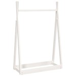 vidaXL Suport pentru haine, alb, 100x45x150 cm, lemn masiv de pin vidaXL Suport pentru haine, alb, 100x45x150 cm, lemn masiv de pin