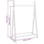 vidaXL Suport pentru haine, alb, 100x45x150 cm, lemn masiv de pin vidaXL Suport pentru haine, alb, 100x45x150 cm, lemn masiv de pin