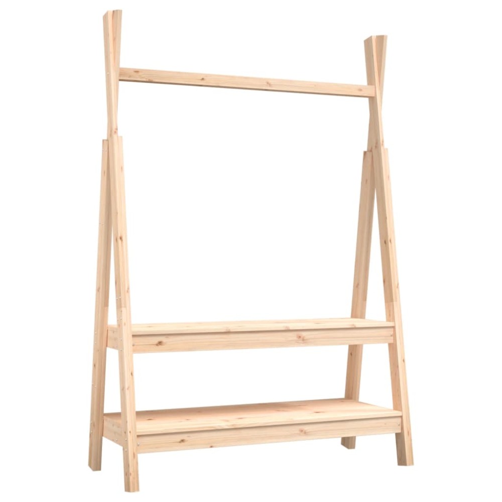 vidaXL Suport pentru haine, 100x45,5x150 cm, lemn masiv de pin