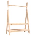 vidaXL Suport pentru haine, 100x45,5x150 cm, lemn masiv de pin vidaXL Suport pentru haine, 100x45,5x150 cm, lemn masiv de pin
