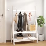 vidaXL Suport pentru haine, alb, 100x45,5x150 cm, lemn masiv de pin vidaXL Suport pentru haine, alb, 100x45,5x150 cm, lemn masiv de pin