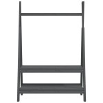 vidaXL Suport pentru haine, gri, 100x45,5x150 cm, lemn masiv de pin vidaXL Suport pentru haine, gri, 100x45,5x150 cm, lemn masiv de pin