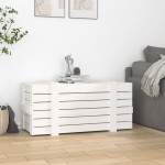 vidaXL Cutie de depozitare, alb, 91x40,5x42 cm, lemn masiv de pin vidaXL Cutie de depozitare, alb, 91x40,5x42 cm, lemn masiv de pin