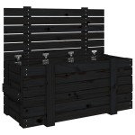 vidaXL Cutie de depozitare, negru, 91x40,5x42 cm, lemn masiv de pin vidaXL Cutie de depozitare, negru, 91x40,5x42 cm, lemn masiv de pin