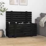 vidaXL Cutie de depozitare, negru, 91x40,5x42 cm, lemn masiv de pin vidaXL Cutie de depozitare, negru, 91x40,5x42 cm, lemn masiv de pin