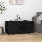 vidaXL Cutie de depozitare, negru, 91x40,5x42 cm, lemn masiv de pin vidaXL Cutie de depozitare, negru, 91x40,5x42 cm, lemn masiv de pin