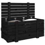 vidaXL Cutie de depozitare, negru, 91x40,5x42 cm, lemn masiv de pin vidaXL Cutie de depozitare, negru, 91x40,5x42 cm, lemn masiv de pin