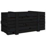 vidaXL Cutie de depozitare, negru, 91x40,5x42 cm, lemn masiv de pin vidaXL Cutie de depozitare, negru, 91x40,5x42 cm, lemn masiv de pin
