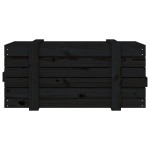 vidaXL Cutie de depozitare, negru, 91x40,5x42 cm, lemn masiv de pin vidaXL Cutie de depozitare, negru, 91x40,5x42 cm, lemn masiv de pin