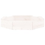 vidaXL Cutie de nisip cu scaune octogonale, alb, lemn masiv de pin vidaXL Cutie de nisip cu scaune octogonale, alb, lemn masiv de pin