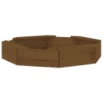 vidaXL Cutie de nisip cu scaune octogonale, maro miere, lemn masiv pin vidaXL Cutie de nisip cu scaune octogonale, maro miere, lemn masiv pin