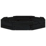 vidaXL Cutie de nisip cu scaune octogonale, negru, lemn masiv de pin vidaXL Cutie de nisip cu scaune octogonale, negru, lemn masiv de pin