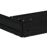 vidaXL Cutie de nisip cu scaune octogonale, negru, lemn masiv de pin vidaXL Cutie de nisip cu scaune octogonale, negru, lemn masiv de pin