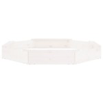vidaXL Cutie de nisip cu scaune octogonale, alb, lemn masiv de pin vidaXL Cutie de nisip cu scaune octogonale, alb, lemn masiv de pin