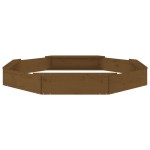 vidaXL Cutie de nisip cu scaune octogonale, maro miere, lemn masiv pin vidaXL Cutie de nisip cu scaune octogonale, maro miere, lemn masiv pin