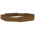vidaXL Cutie de nisip cu scaune octogonale, maro miere, lemn masiv pin vidaXL Cutie de nisip cu scaune octogonale, maro miere, lemn masiv pin