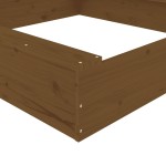 vidaXL Cutie de nisip pătrată cu scaune, maro miere, lemn masiv de pin