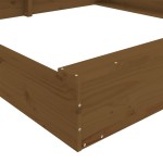 vidaXL Cutie de nisip pătrată cu scaune, maro miere, lemn masiv de pin vidaXL Cutie de nisip pătrată cu scaune, maro miere, lemn masiv de pin