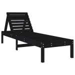 vidaXL Șezlonguri, 2 buc., negru, 199,5x60x74 cm, lemn masiv pin vidaXL Șezlonguri, 2 buc., negru, 199,5x60x74 cm, lemn masiv pin