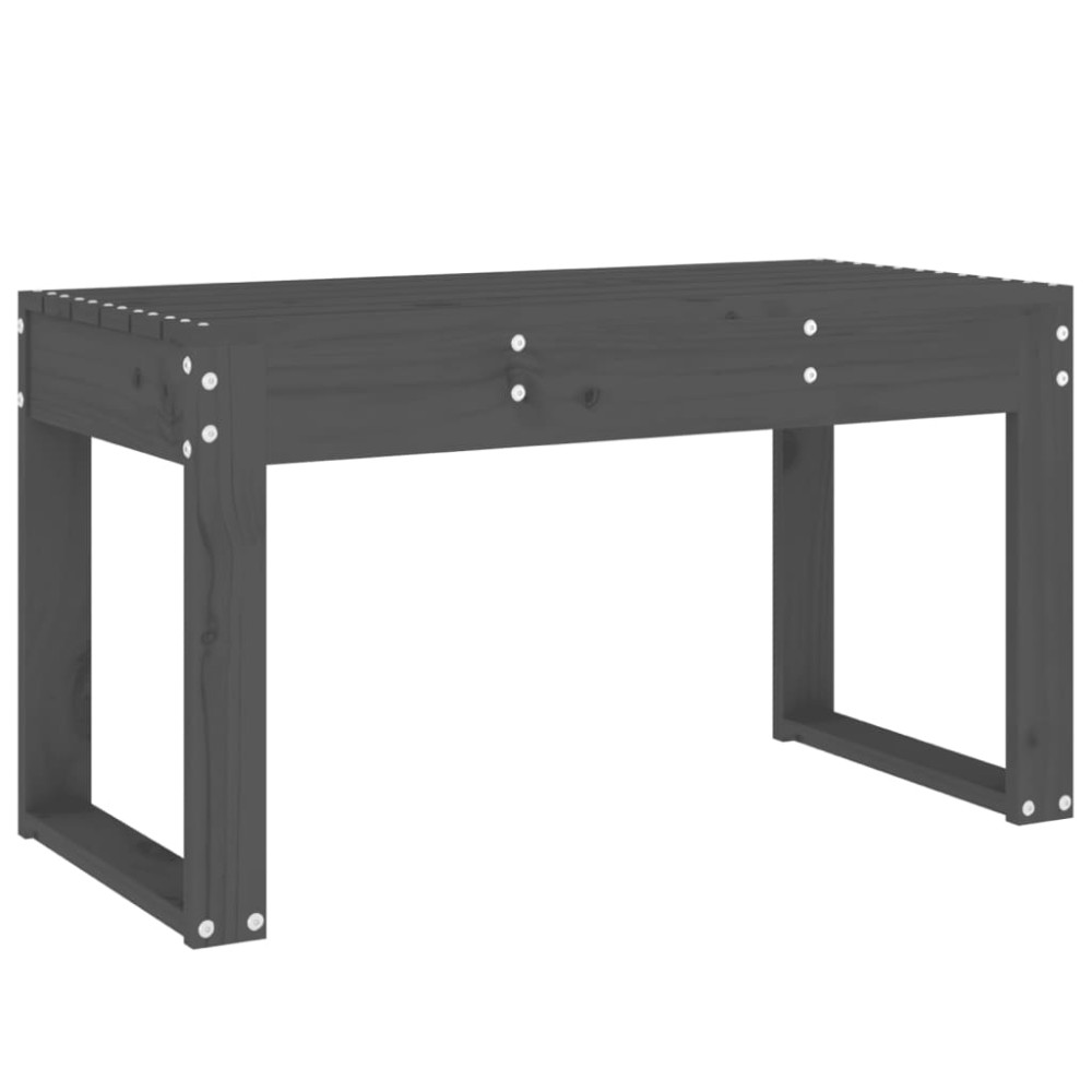 vidaXL Bancă de grădină, gri, 80x38x45 cm, lemn masiv de pin