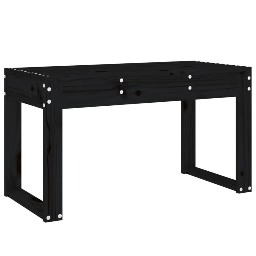 vidaXL Bancă de grădină, negru, 80x38x45 cm, lemn masiv de pin