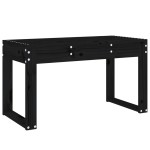 vidaXL Bancă de grădină, negru, 80x38x45 cm, lemn masiv de pin