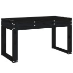 vidaXL Bancă de grădină, negru, 80x38x45 cm, lemn masiv de pin