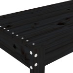 vidaXL Bancă de grădină, negru, 80x38x45 cm, lemn masiv de pin