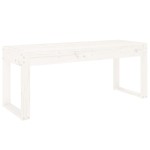 vidaXL Bancă de grădină, alb, 110x38x45 cm, lemn masiv de pin vidaXL Bancă de grădină, alb, 110x38x45 cm, lemn masiv de pin