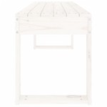 vidaXL Bancă de grădină, alb, 110x38x45 cm, lemn masiv de pin vidaXL Bancă de grădină, alb, 110x38x45 cm, lemn masiv de pin