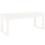 vidaXL Bancă de grădină, alb, 110x38x45 cm, lemn masiv de pin vidaXL Bancă de grădină, alb, 110x38x45 cm, lemn masiv de pin