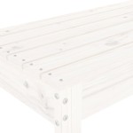 vidaXL Bancă de grădină, alb, 110x38x45 cm, lemn masiv de pin vidaXL Bancă de grădină, alb, 110x38x45 cm, lemn masiv de pin