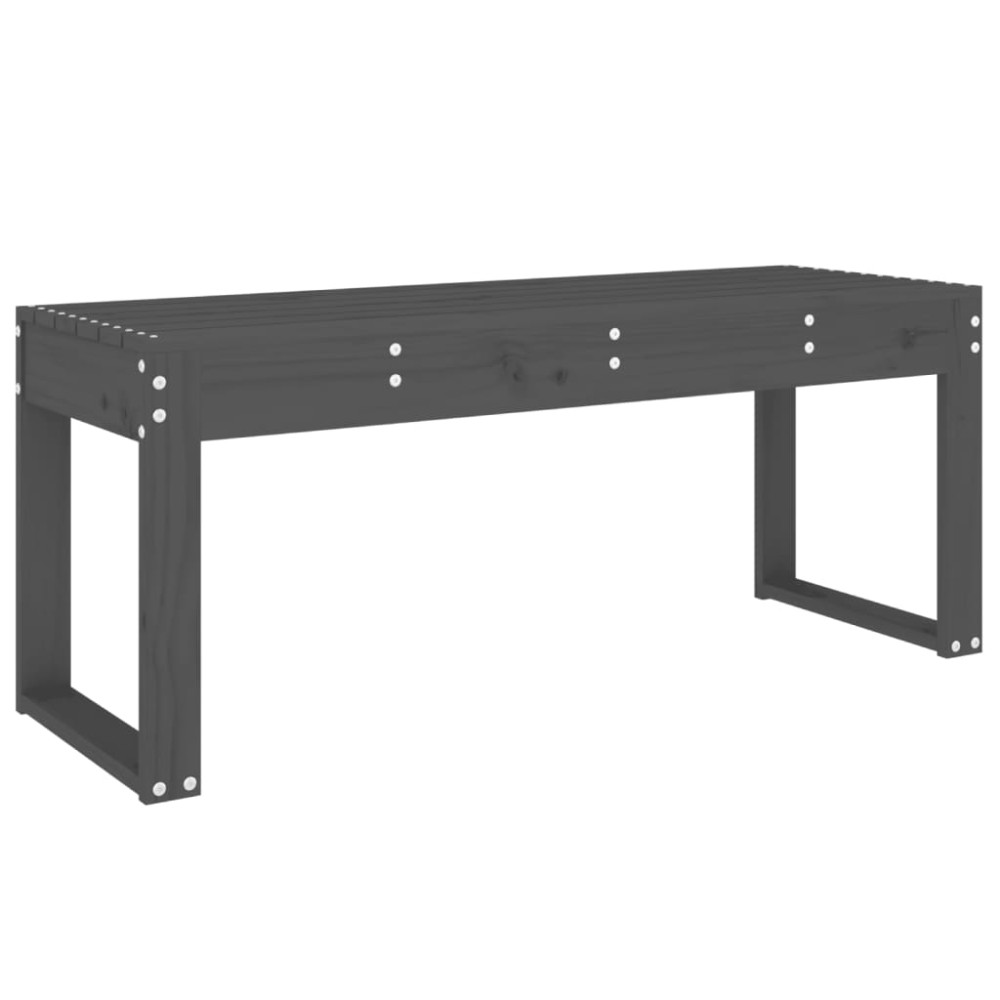 vidaXL Bancă de grădină, gri, 110x38x45 cm, lemn masiv de pin